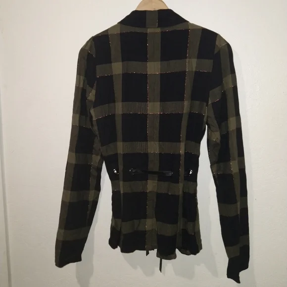 NWT RAMY BROOK Ina Puff Sleeve Olive Belted Jacket - Picture 8 of 8